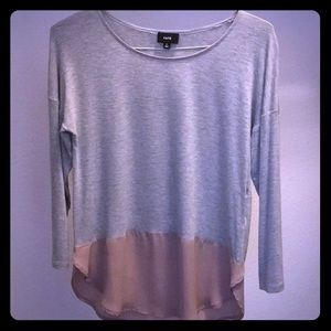 Grey Top with Fashion statement on the bottom